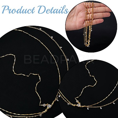 Alloy with Rhinestone Hair Chain DIY-WH20058-11G-1