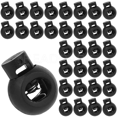 50Pcs PP Plastic Iron Spring Cord Locks KY-CN0002-36B-1