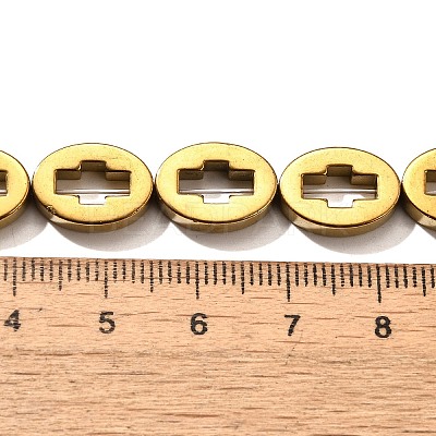 Electroplated Synthetic Non-magnetic Hematite Beads Strands G-L613-Z01-03E-1
