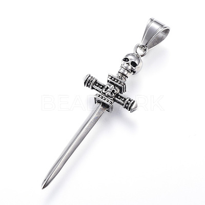 316 Surgical Stainless Steel Big Pendants STAS-F059-AS-1