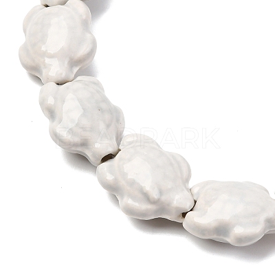 Handmade Porcelain Beads Strands LAMP-G140-02E-1