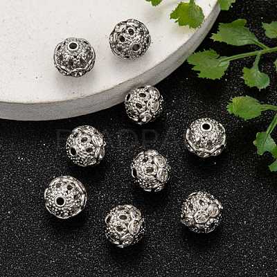 Brass Rhinestone Beads X-RB-H041-14-1