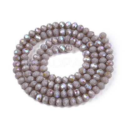 Electroplate Opaque Solid Color Glass Beads Strands LS-EGLA-A044-P3mm-L10-1