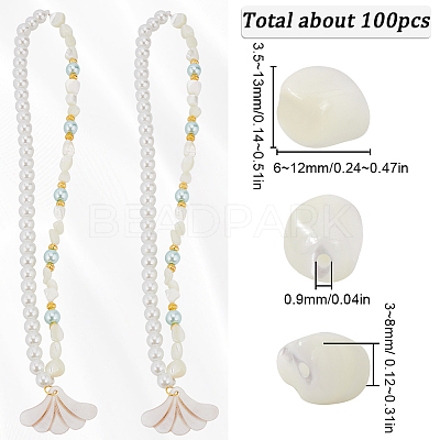 100Pcs Natural Trochid Shell/Trochus Shell Beads BSHE-SC0001-16C-1