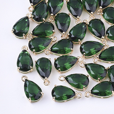 Transparent Glass Charms GLAA-T007-11A-1