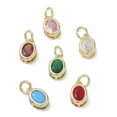 Brass Pave Cubic Zirconia Charms KK-CBA56EF-30G-1