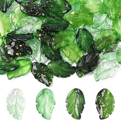 60Pcs 3 Styles Transparent Glass Pendants GLAA-YW0002-62-1
