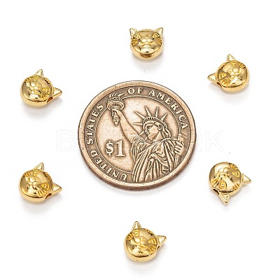 Tibetan Style Alloy Kitten Beads X-TIBEP-GC178-G-RS-1