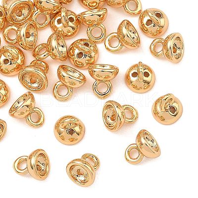 SHEGRACE Brass Bead Cap Pendant Bails XGRQ6M831-912G-1
