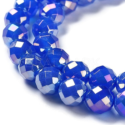 Electroplated Natural White Jade Beads Strands G-Z038-A01-02AB-1