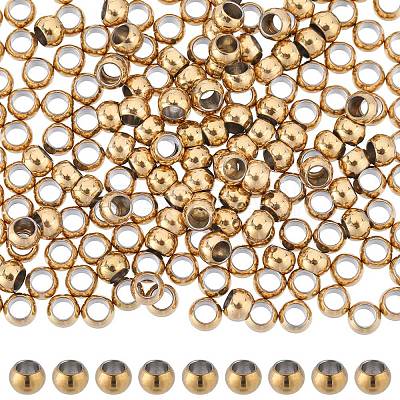 200Pcs PVD Vacuum Plating 304 Stainless Steel Spacer Beads STAS-SC0006-89B-1