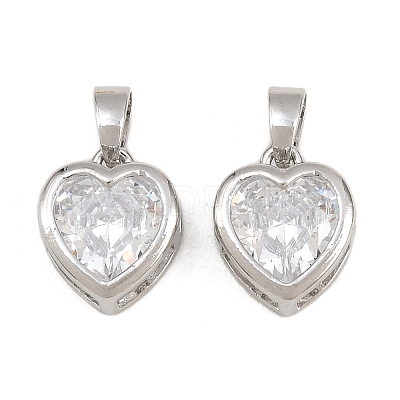 Brass Pave Clear Cubic Zirconia Charms CU-CBAA571-06P-1