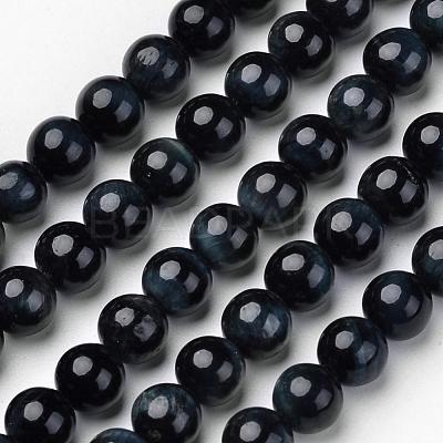 Natural Blue Tiger Beads Strands G-D809-08-6mm-1