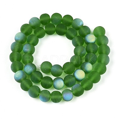 Frosted Transparent Glass Beads Strands LS-GLAA-T032-T8mm-MBB07-1