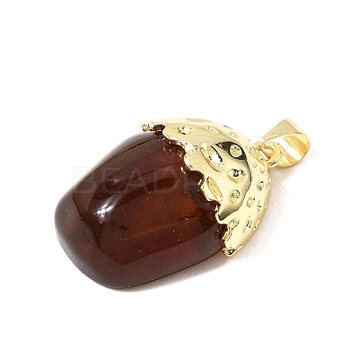 Brass Resin Pendants KK-A296-53F-G-1