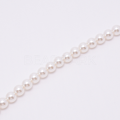 White Acrylic Round Beads Bag Handles FIND-TAC0006-23C-01-1