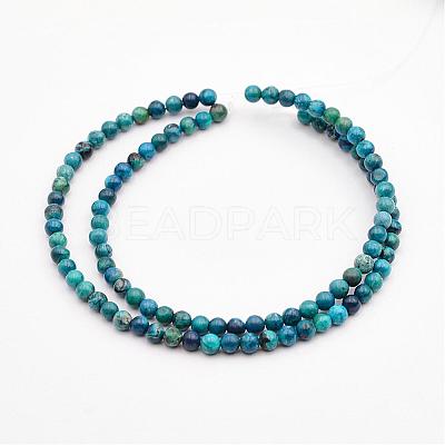Natural Variscite Bead Strands G-P300-04-4mm-1