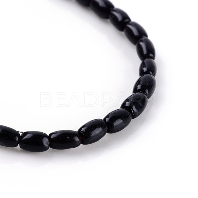 Natural Obsidian Bead Strands X-G-R356-51-1