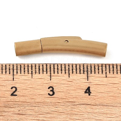 Ion Plating(IP) Column 304 Stainless Steel Bayonet Necklace Clasps STAS-O035-05G-01-1