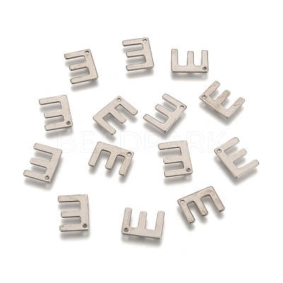 Tarnish Resistant 304 Stainless Steel Letter Charms STAS-O072-E-1