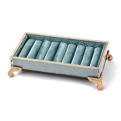 Flannelette & Wooden Rectangle Jewelry Displays Stand ODIS-A010-13-1
