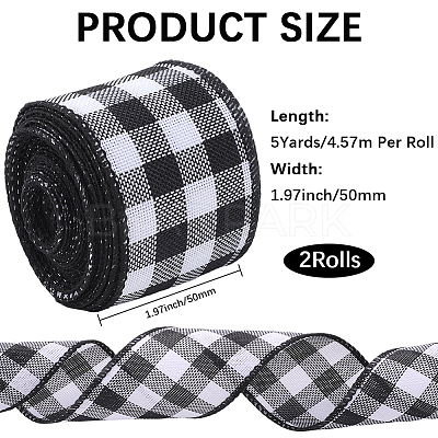 Imitation Burlap Ribbon DIY-WH20048-067B-1