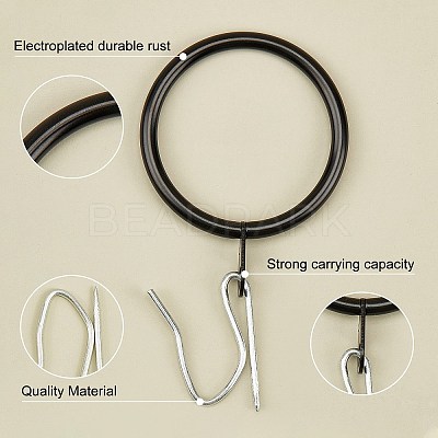 4 Colors Iron Window Curtain Circle IFIN-GA0001-32-1