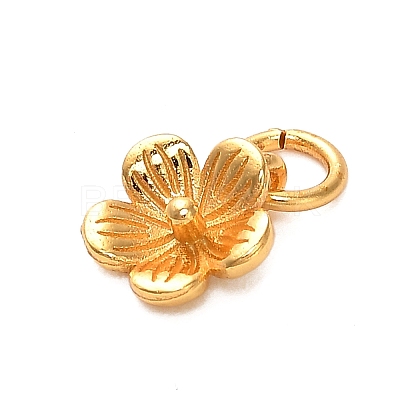 925 Sterling Silver 5-Petal Flower Charms STER-U009-01G-01-1