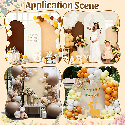3Pcs 3 Colors Cloth Arch Background Cover for Wedding Party Decor AJEW-DC0004-02-1