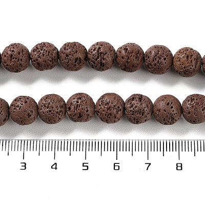 Synthetic Lava Rock Dyed Beads Strands G-H311-08C-02-1