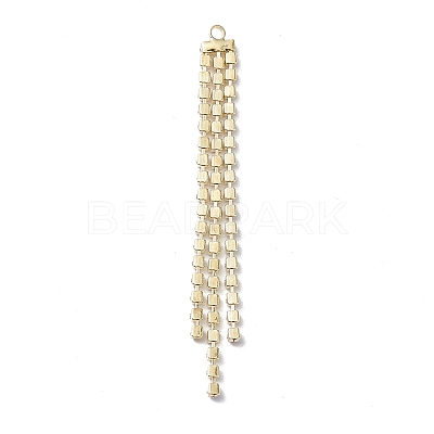 3 Rows Brass Crystal Rhinestone Cup Chain Big Pendants KK-A167-04KCG-1