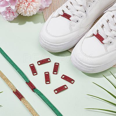 10Pcs Alloy Rhinestone Shoelace Buckle FIND-AR0006-26-1