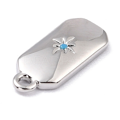 Brass Micro Pave Cubic Zirconia Charms ZIRC-I054-12P-06-1
