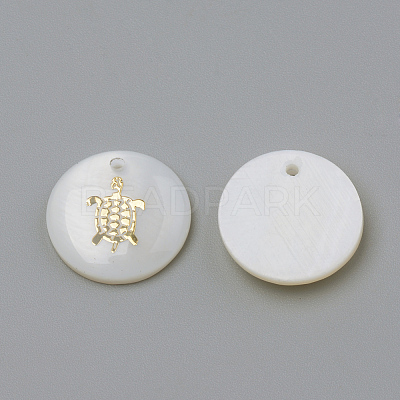 Freshwater Shell Pendants LS-X-SHEL-Q010-005G-1