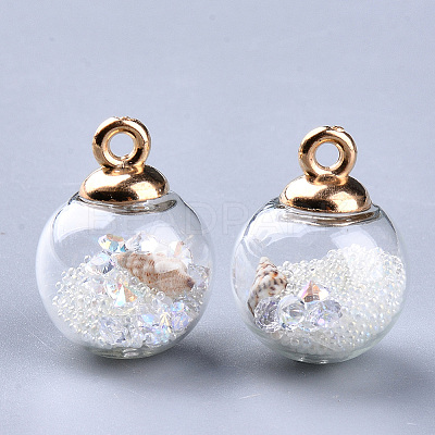 Transparent Glass Globe Pendants X-GLAA-S181-06K-1