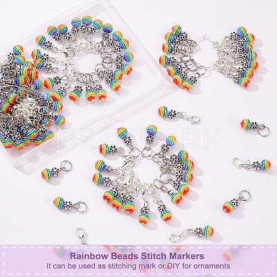 100 Charms of 5pcs Alloy Flower with Resin Beaded Cluster Dangle Wine Glass Charms AJEW-AR0001-47-1