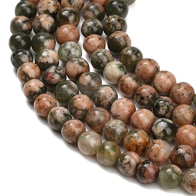 Natural Green Rutilated Quartz Beads Strands G-G475-A02-6mm-1