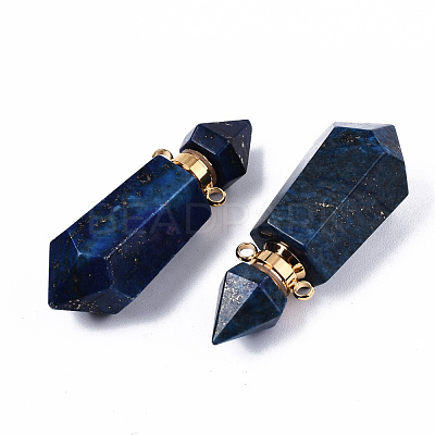 Faceted Natural Lapis Lazuli Pendants G-T131-15B-1