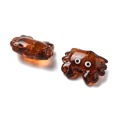 Transparent Glass Enamel Beads LAMP-V001-08H-1