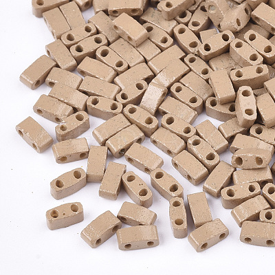 2-Hole Baking Paint Glass Seed Beads SEED-S023-17B-20-1