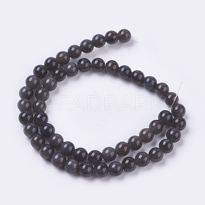 Natural Ice Obsidian Bead Strands G-E468-D01-10mm-1