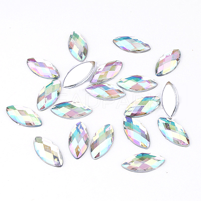 Imitation Taiwan Acrylic Rhinestone Cabochons X-GACR-A021-7x15mm-17-1