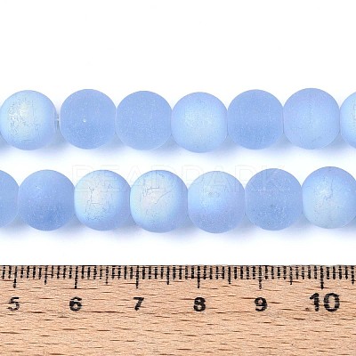Frosted Transparent Glass Beads Strands LS-GLAA-T032-T10mm-MBB04-1
