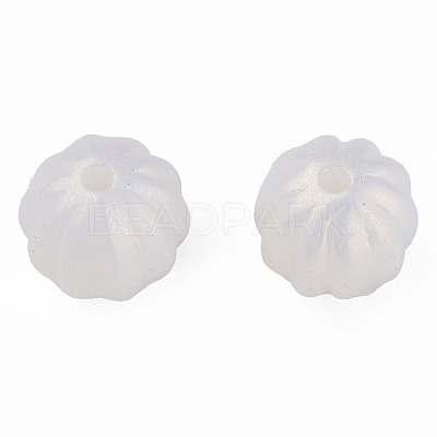Spray Painted Acrylic Beads LS-MACR-T037-01G-1