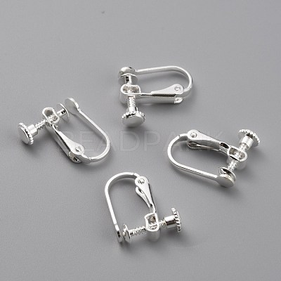 Brass Clip-on Earring Findings KK-Z007-23S-1