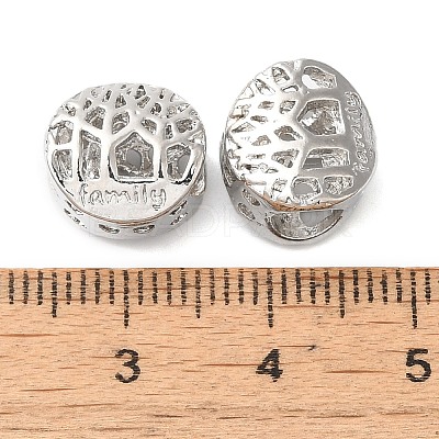 Rack Plating Alloy European Beads PALLOY-S189-08P-1