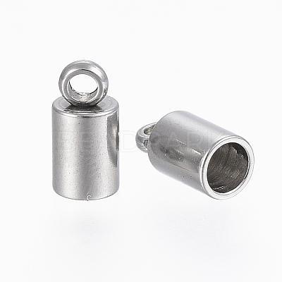 Tarnish Resistant 201 Stainless Steel Cord Ends LS-X-STAS-H410-20P-I-1