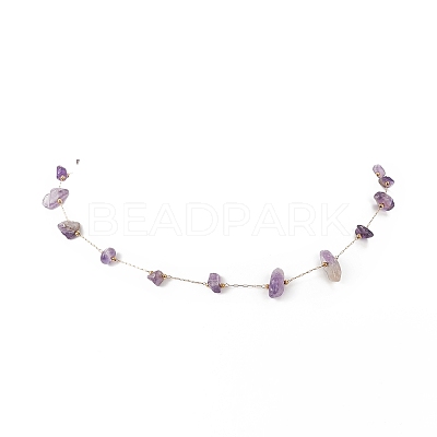 Natural Mixed Gemstone Chips Beaded Necklace NJEW-JN04234-1