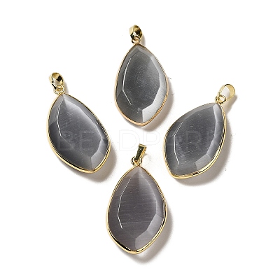 Cat Eye Pendants G-K338-08G-07-1