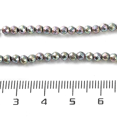 Electroplated Synthetic Non-magnetic Hematite Beads Strands G-C248-D01-3mm-02-1